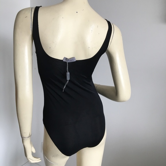 Genny Black sleeveless tank top bodysuit size 6 - Picture 4 of 7